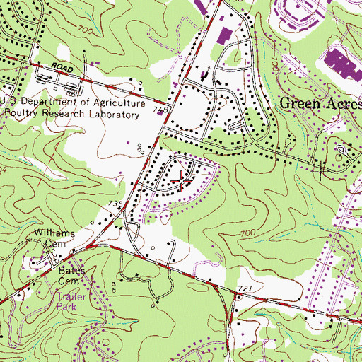 Topographic Map of Clarkedale, GA