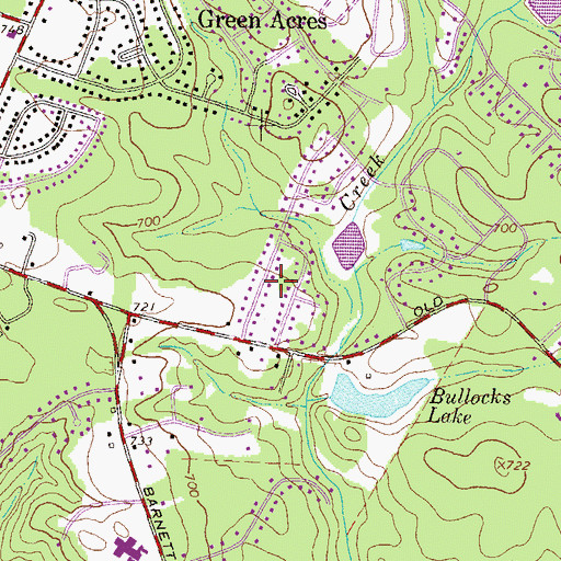 Topographic Map of Crestwood Estates, GA