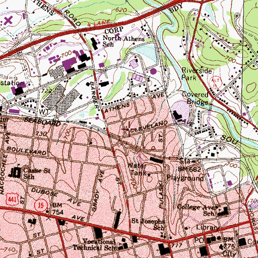 Topographic Map of Dorseys Tabernacle, GA