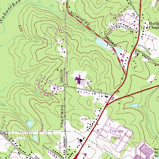 Topographic Map of Fowler Drive Elementary School, GA