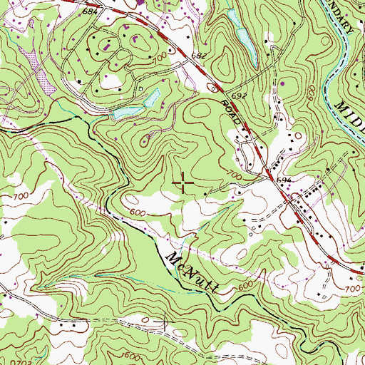 Topographic Map of Georgian Hills, GA