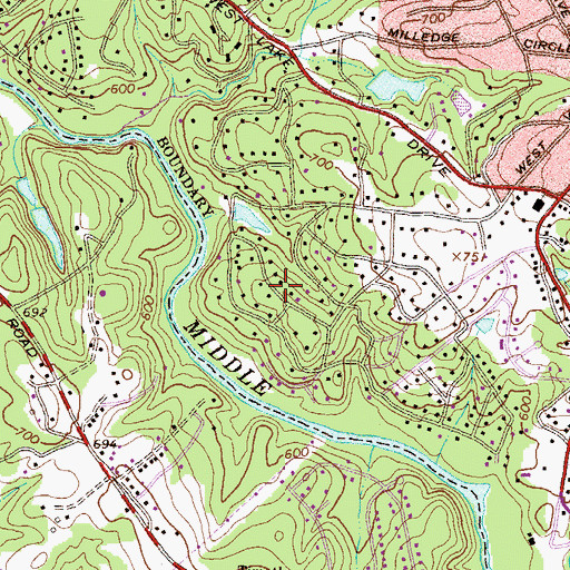 Topographic Map of Glenwood, GA