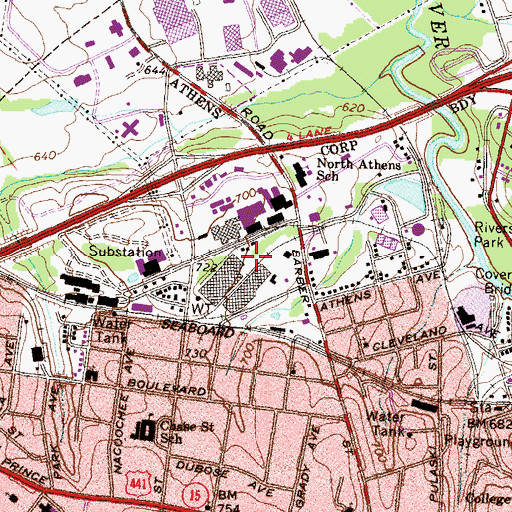 Topographic Map of Goldkist Industrial Park, GA