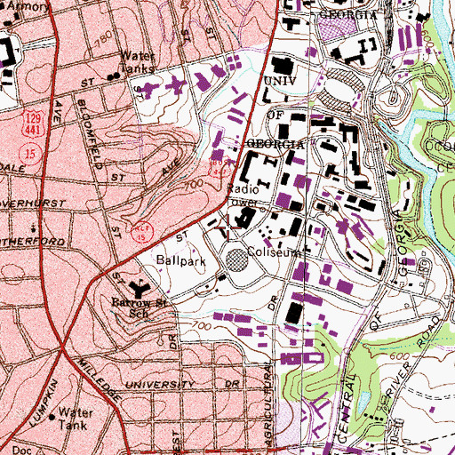 Topographic Map of Hoke Smith Annex, GA