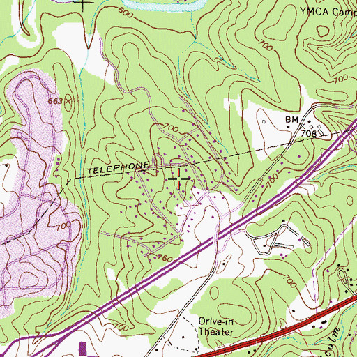 Topographic Map of Holiday Estates, GA