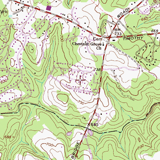 Topographic Map of Holly Hills, GA