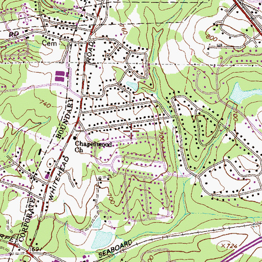 Topographic Map of Homewood Hills, GA