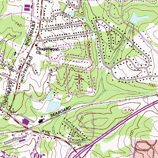 Topographic Map of Homewood Hills, GA