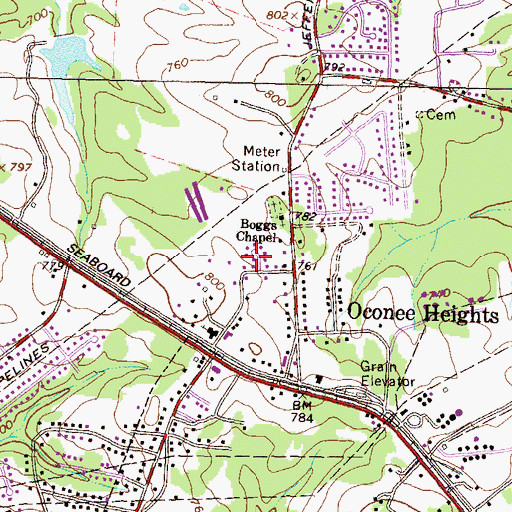 Topographic Map of Jefferson Valley, GA