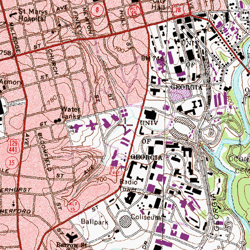 Topographic Map of Legion Pool, GA