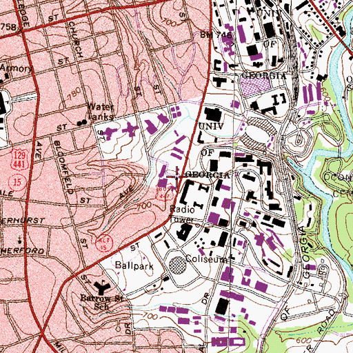 Topographic Map of Lutheran Student Center, GA