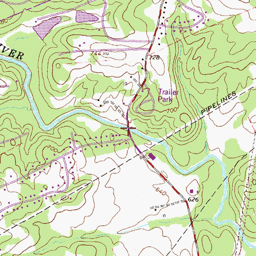 Topographic Map of Newton Bridge, GA