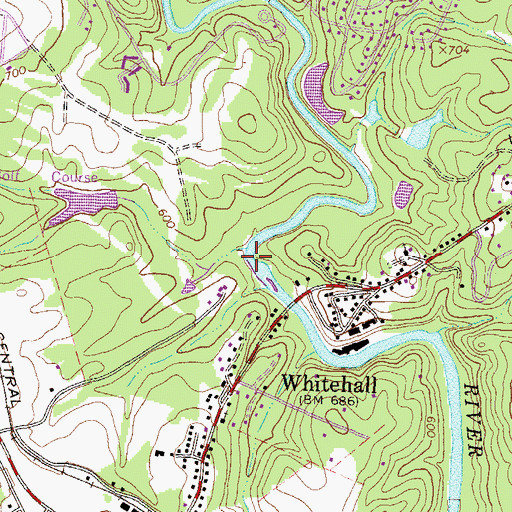 Topographic Map of Oconee Dam, GA