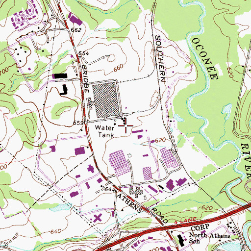 Topographic Map of Paradise Valley Industrial Park, GA