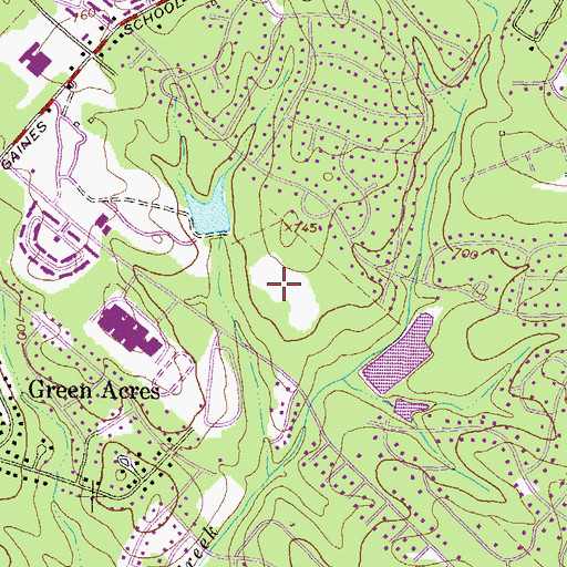 Topographic Map of Park East, GA