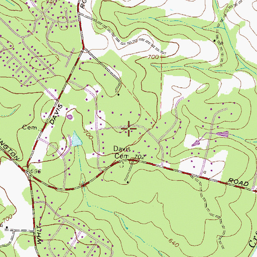 Topographic Map of Plantation Estates, GA
