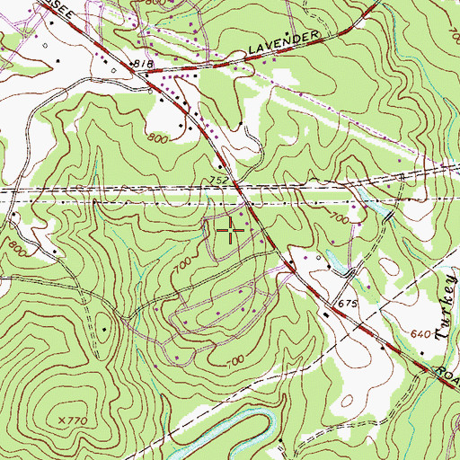 Topographic Map of Ramble Hills, GA