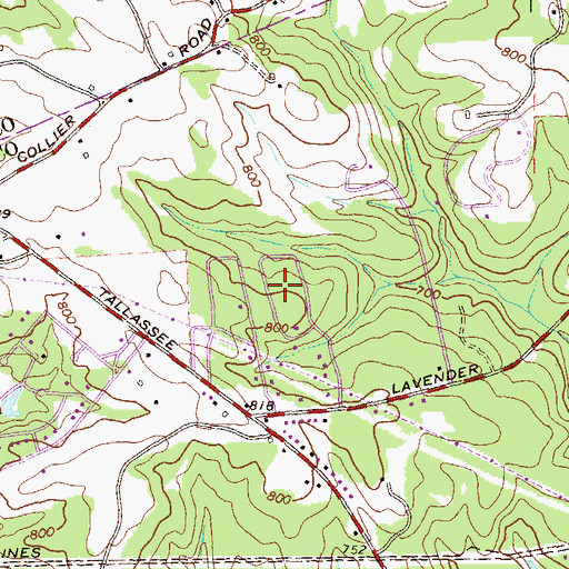 Topographic Map of Rebel Hill, GA