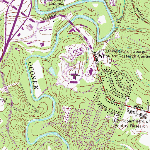 Topographic Map of Richard B Russell Agricultural Research Center, GA