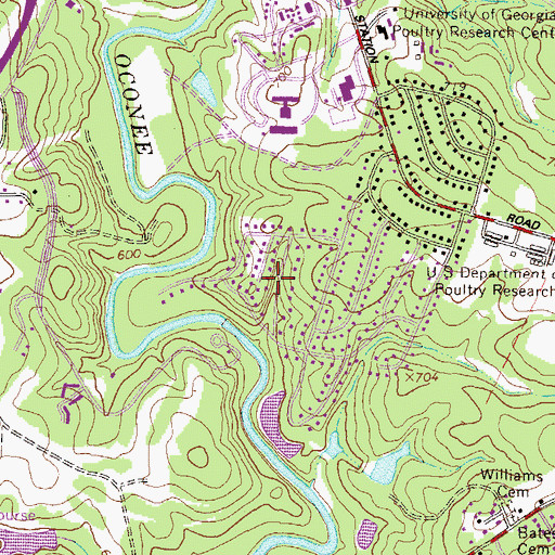 Topographic Map of River Hill East, GA