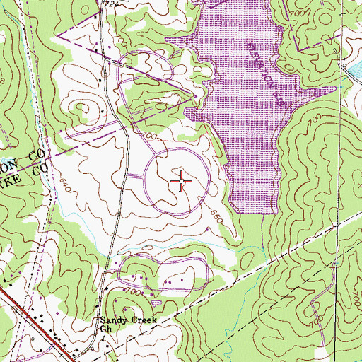 Topographic Map of Sandy Creek Park, GA