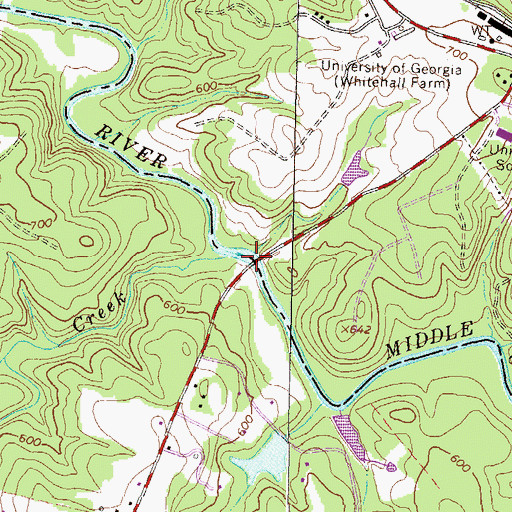 Topographic Map of Simonton Bridge, GA