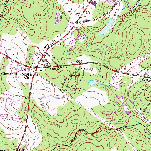 Topographic Map of Skyline Park, GA