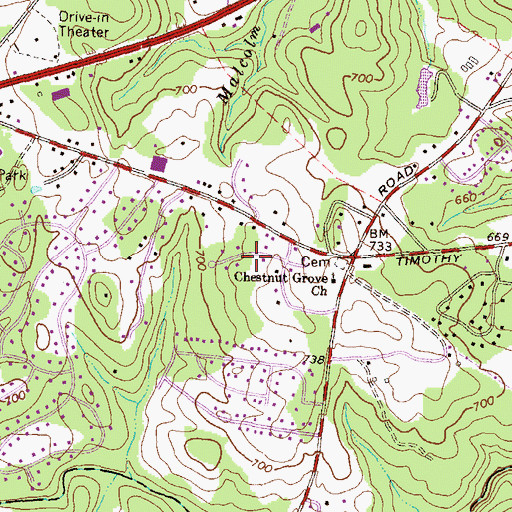 Topographic Map of Swanson, GA