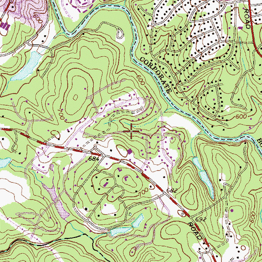 Topographic Map of Timothy Estates, GA
