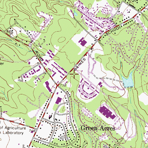 Topographic Map of Village at Cedar Shoals Shopping Center, GA