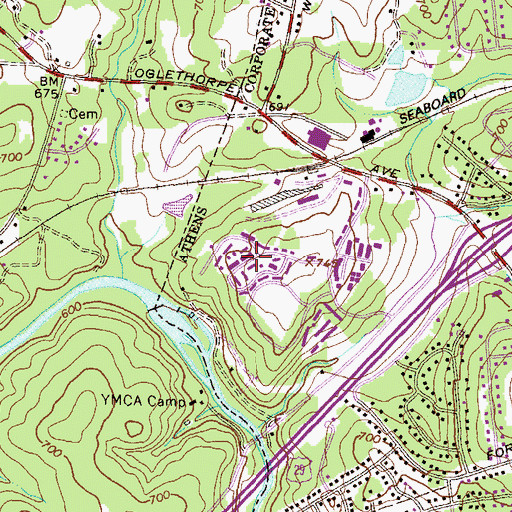 Topographic Map of Westchester, GA