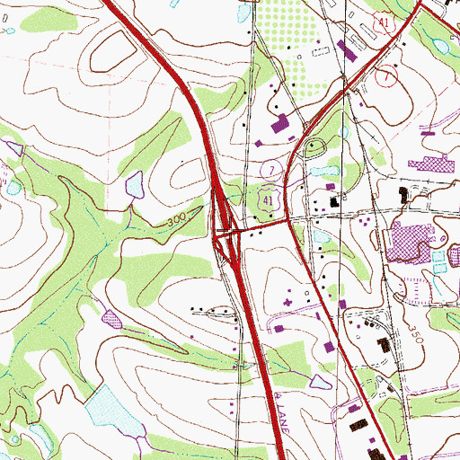 Topographic Map of Exit 15, GA