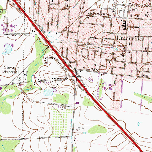 Topographic Map of Exit 16, GA