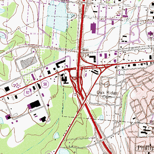 Topographic Map of Exit 18, GA