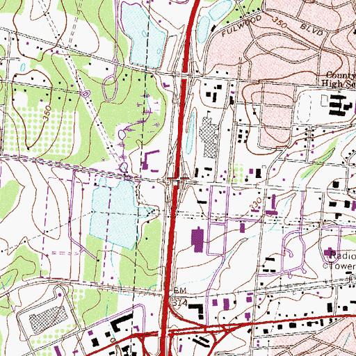 Topographic Map of Exit 19, GA