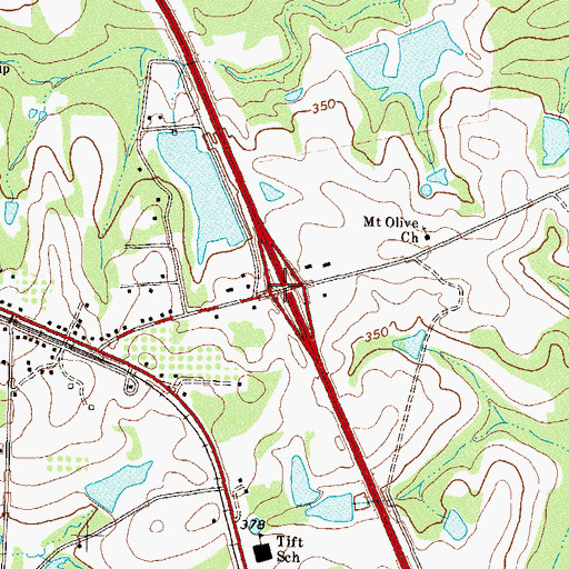 Topographic Map of Exit 23, GA
