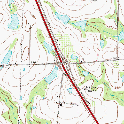 Topographic Map of Exit 24, GA