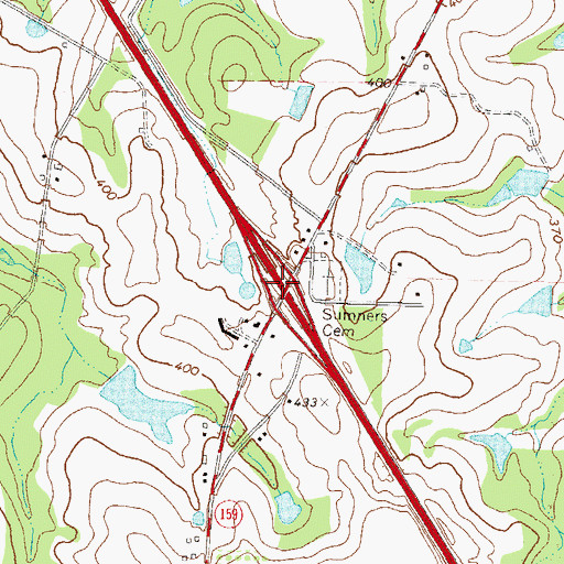 Topographic Map of Exit 29, GA