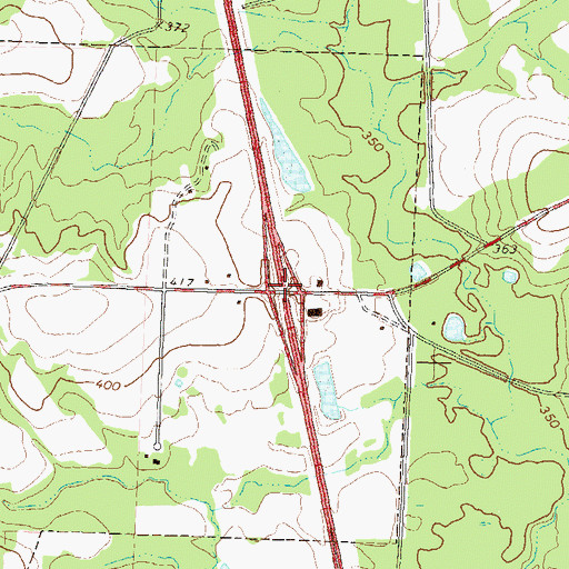 Topographic Map of Exit 30, GA