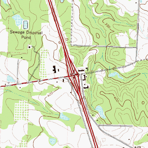 Topographic Map of Exit 31, GA
