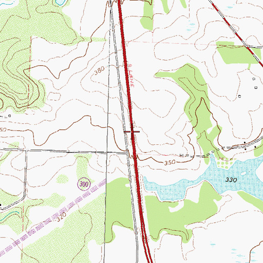 Topographic Map of Exit 32, GA