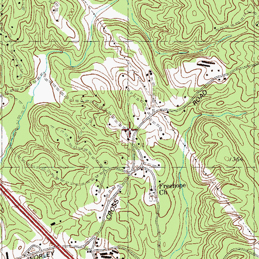 Topographic Map of Green School (historical), GA