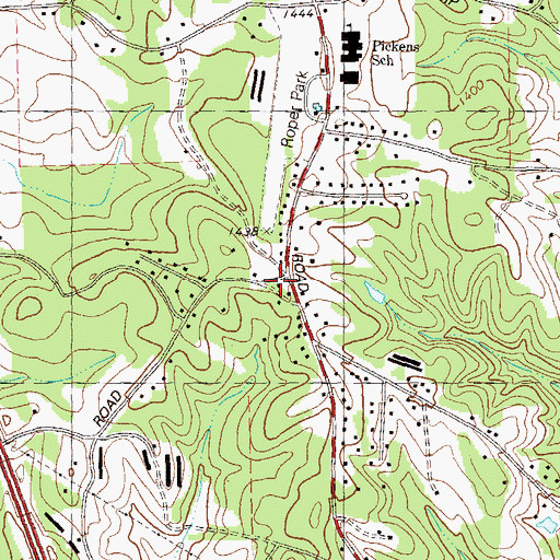 Topographic Map of Harmony School (historical), GA
