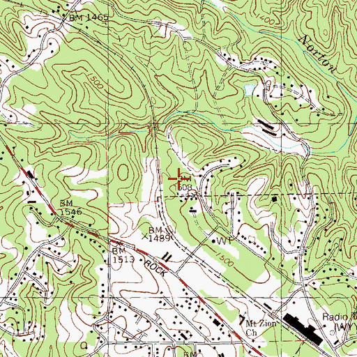 Topographic Map of Jasper Industrial Park, GA
