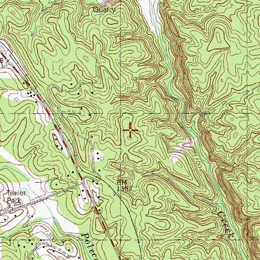 Topographic Map of Pickens High School, GA