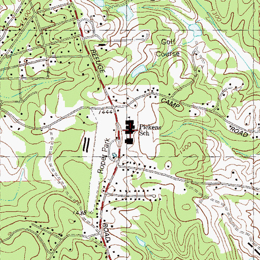 Topographic Map of Pickens County Middle School, GA