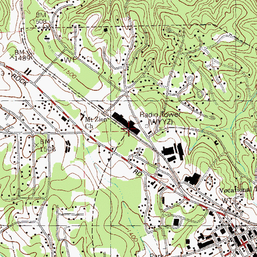 Topographic Map of Ruden, GA
