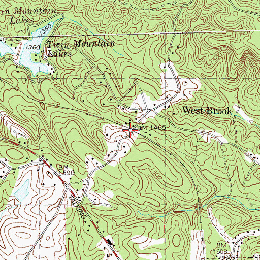 Topographic Map of West Brook, GA