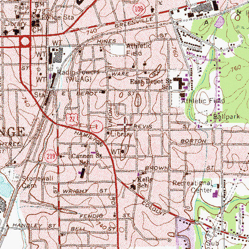 Topographic Map of Bethel Methodist Church (historical), GA