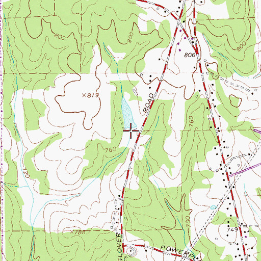 Topographic Map of Cheathams Pond, GA